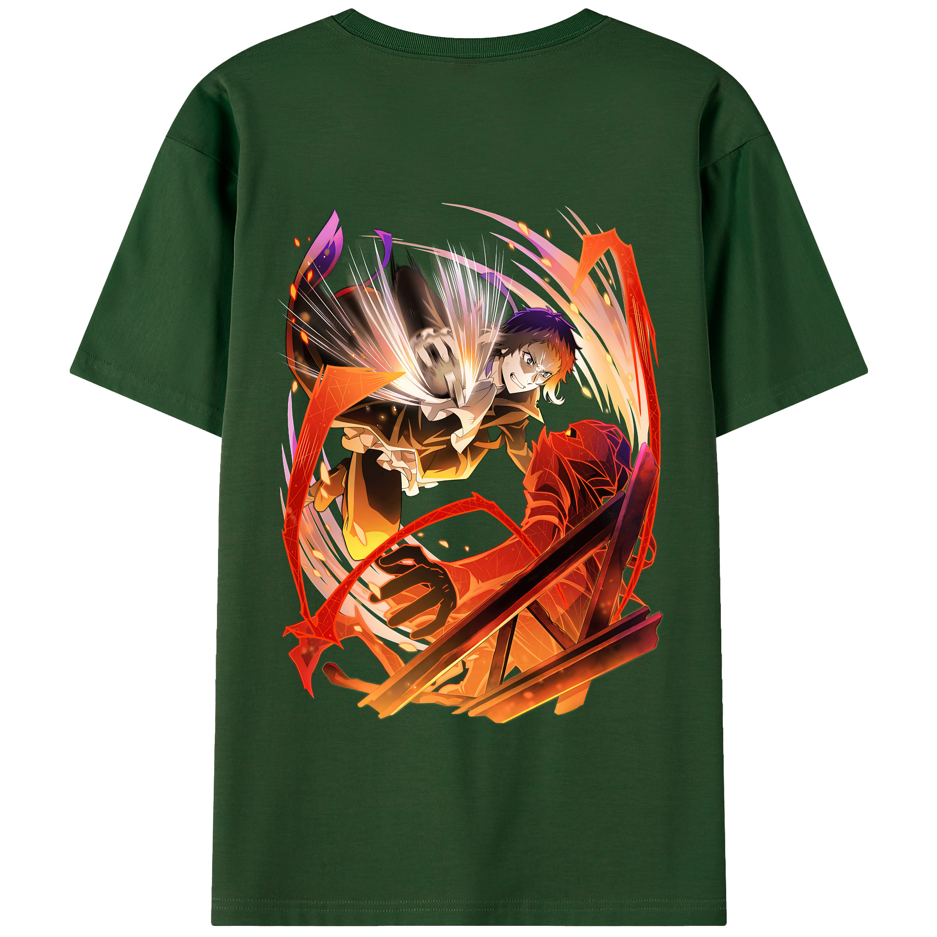 （画像用） 文豪ストレイドッグス Bungo Stray Dogs 綿100％半袖Tシャツ（背面プリント）